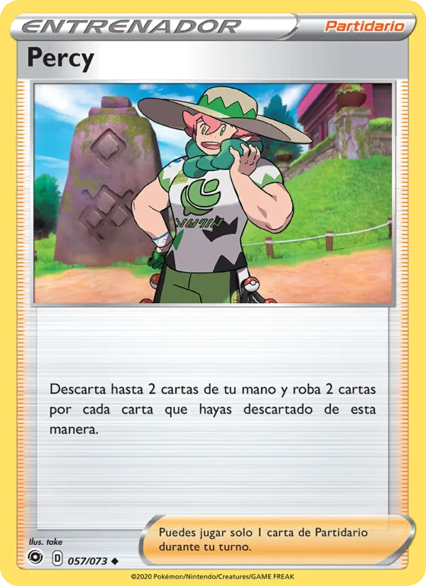Carta Percy de la expansión Camino de Campeones, número 57/73