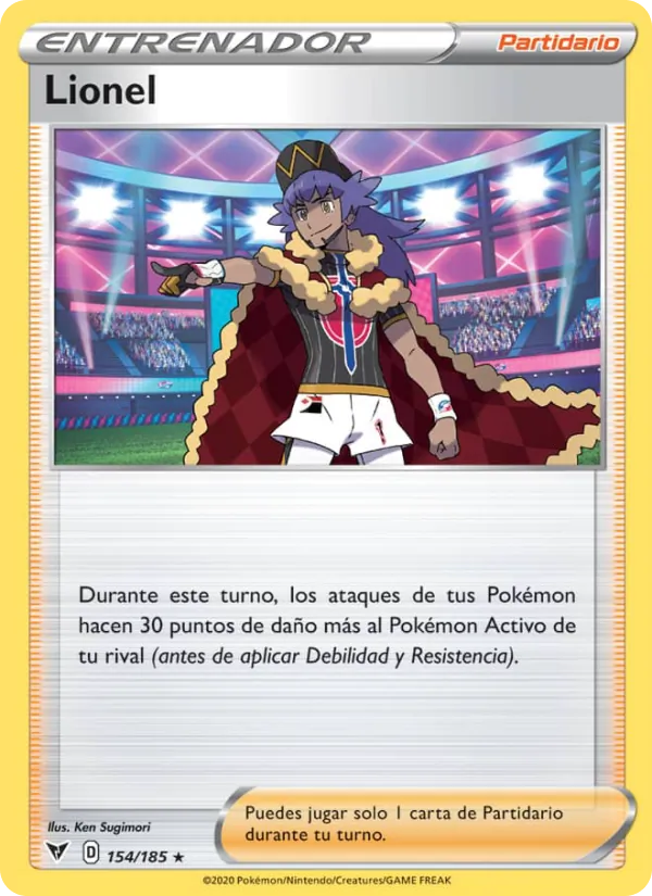 Carta Lionel de la expansión Voltaje Vívido, número 154/185