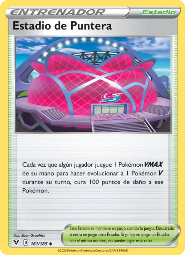 Carta Estadio de Puntera de la expansión Voltaje Vívido, número 161/185