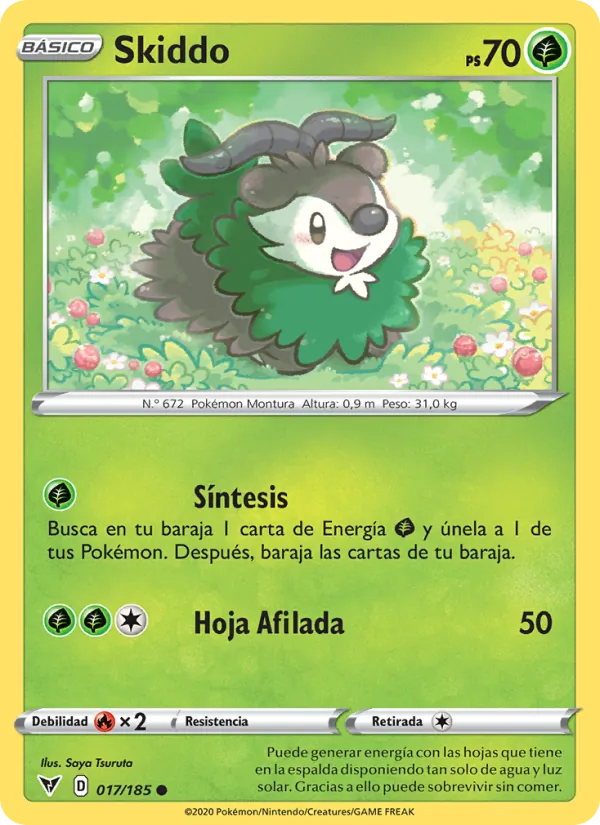 Carta Skiddo de la expansión Voltaje Vívido, número 17/185