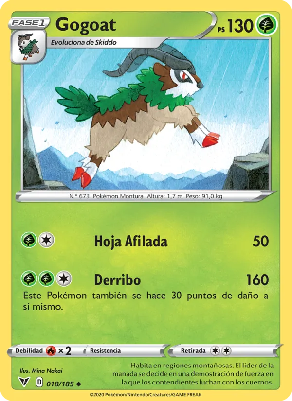 Carta Gogoat de la expansión Voltaje Vívido, número 18/185
