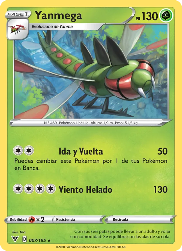 Carta Yanmega de la expansión Voltaje Vívido, número 7/185