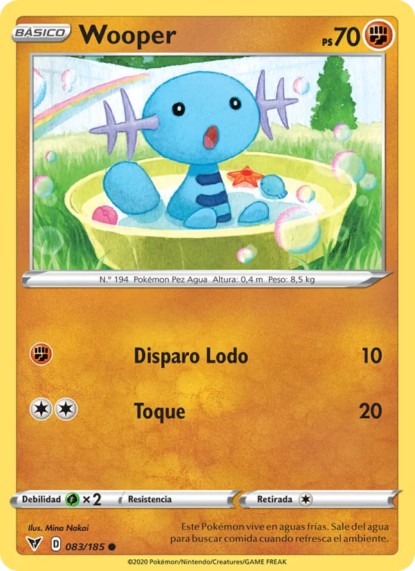 Carta Wooper de la expansión Voltaje Vívido, número 83/185