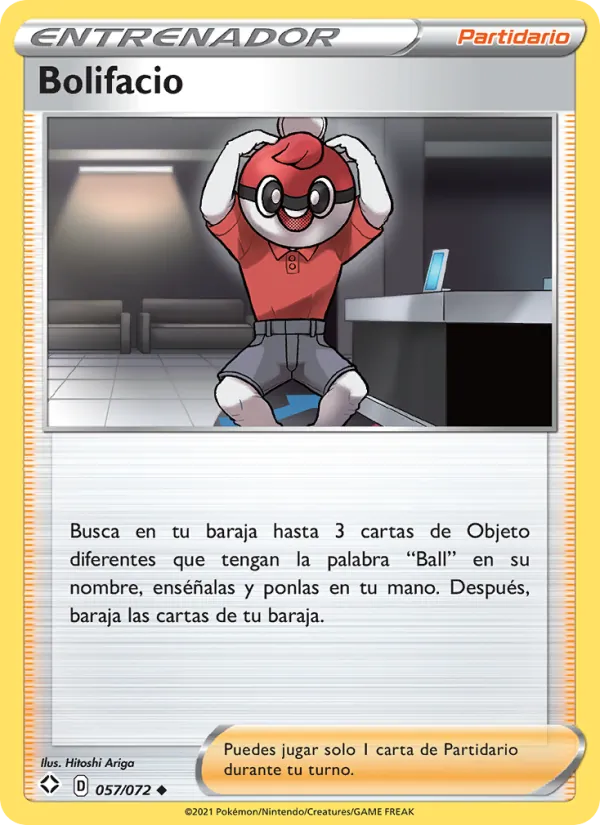 Carta Bolifacio de la expansión Destinos Brillantes, número 57/72