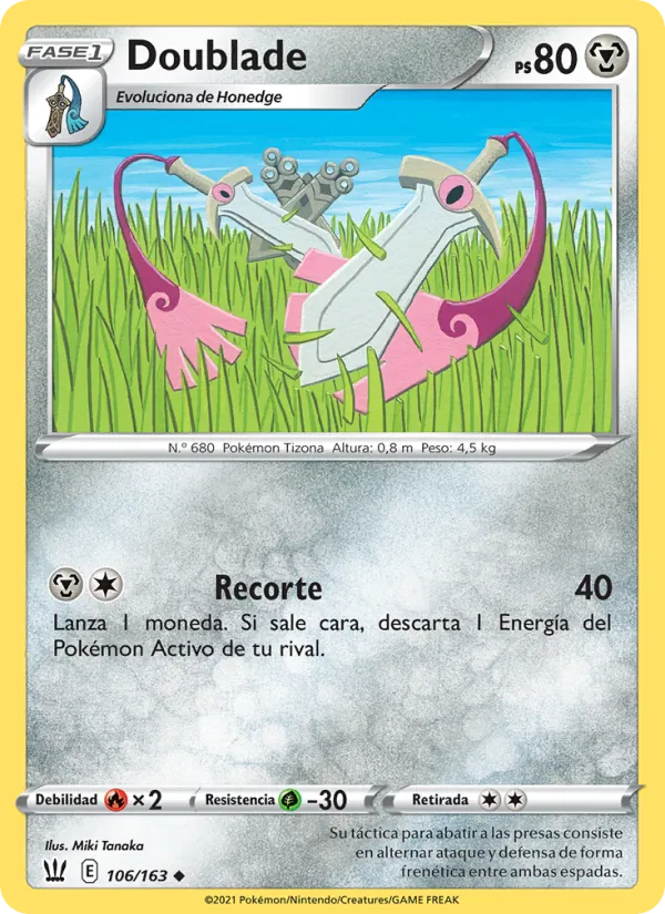 Carta Doublade de la expansión Estilos de Combate, número 106/163