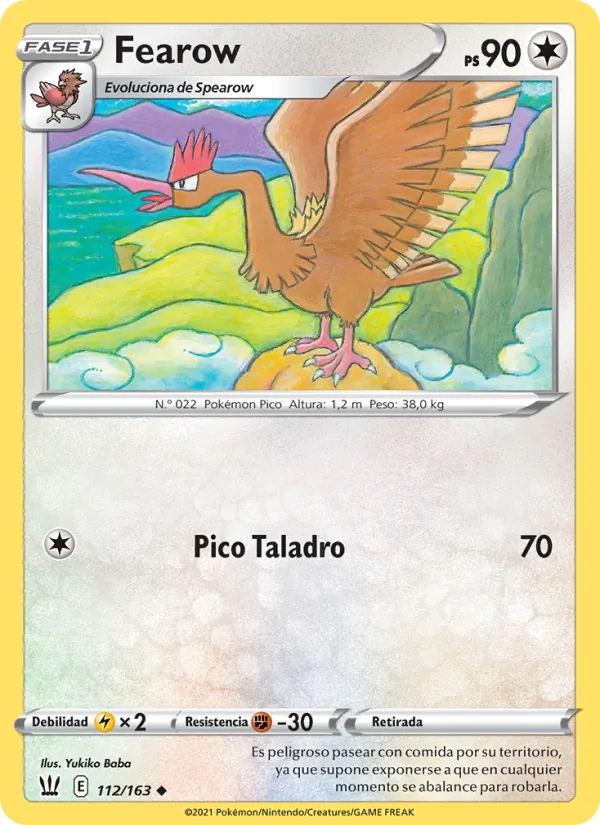 Carta Fearow de la expansión Estilos de Combate, número 112/163