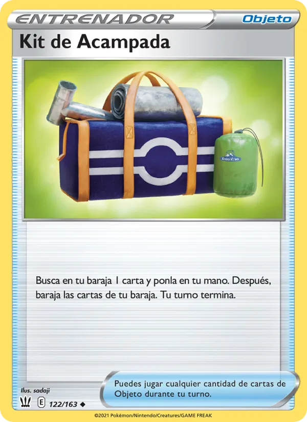 Carta Kit de Acampada de la expansión Estilos de Combate, número 122/163