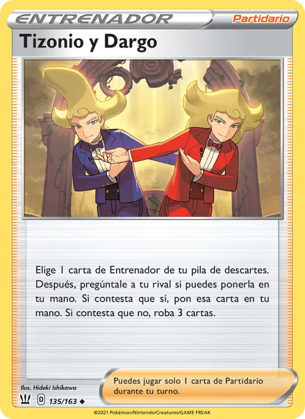 Carta Tizonio y Dargo de la expansión Estilos de Combate, número 135/163