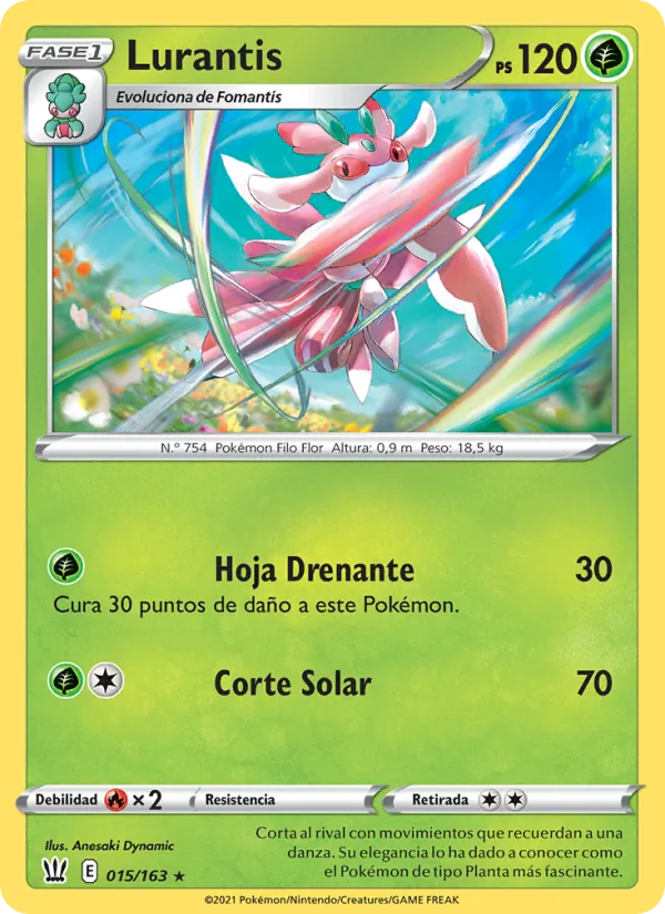 Carta Lurantis de la expansión Estilos de Combate, número 15/163