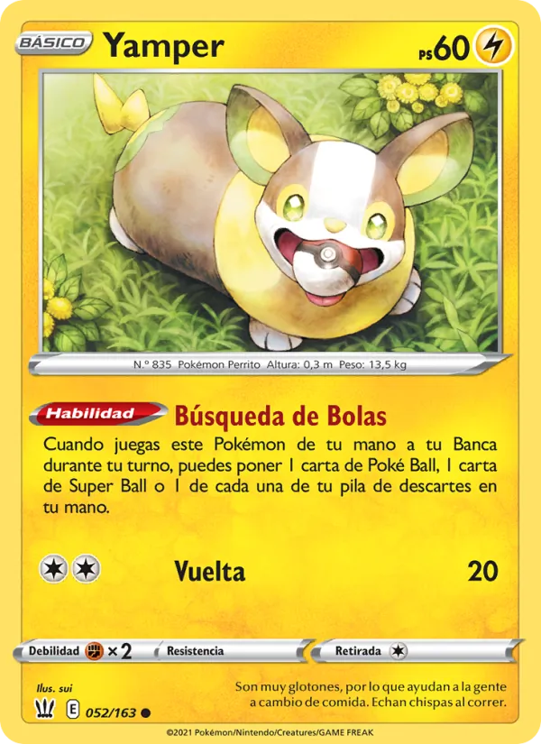 Carta Yamper de la expansión Estilos de Combate, número 52/163