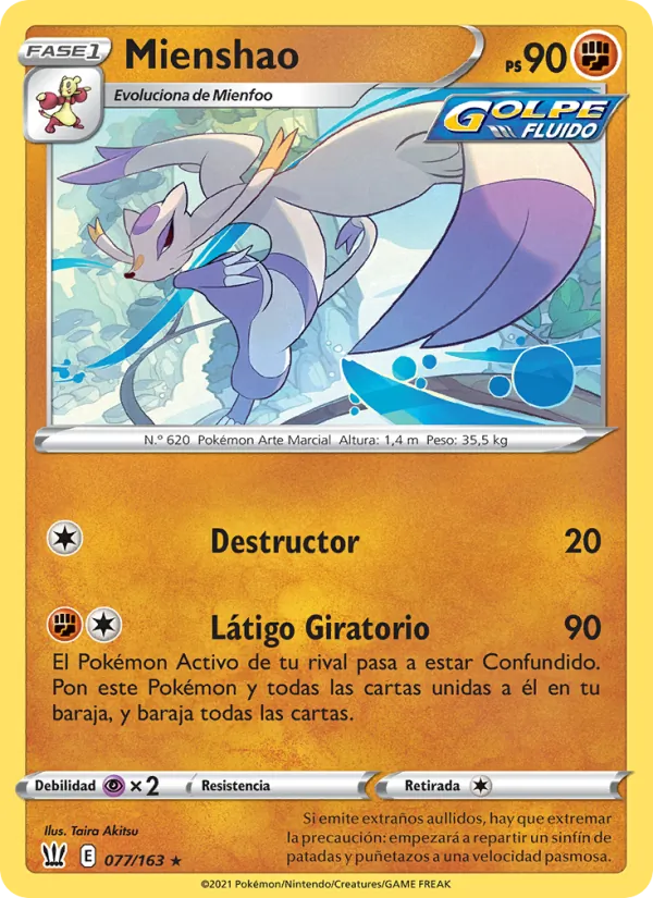 Carta Mienshao de la expansión Estilos de Combate, número 77/163