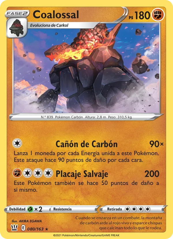 Carta Coalossal de la expansión Estilos de Combate, número 80/163