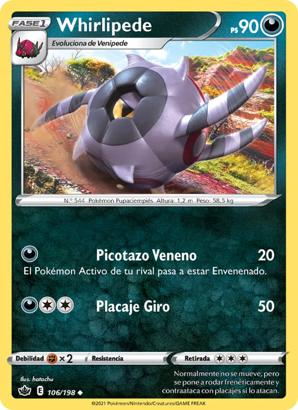 Carta Whirlipede de la expansión Reinado Escalofriante, número 106/198