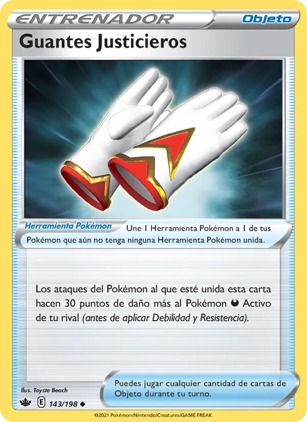 Carta Guantes Justicieros de la expansión Reinado Escalofriante, número 143/198