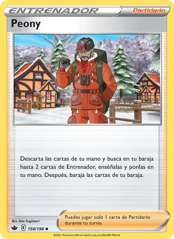 Carta Peony de la expansión Reinado Escalofriante, número 150/198