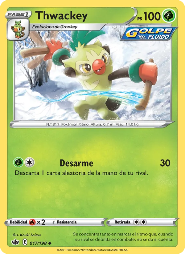 Carta Thwackey de la expansión Reinado Escalofriante, número 17/198