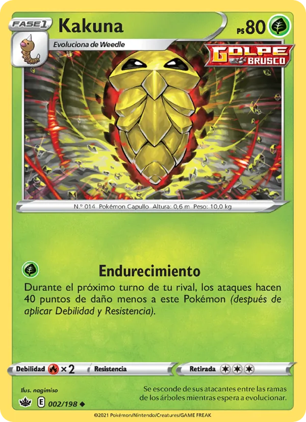 Carta Kakuna de la expansión Reinado Escalofriante, número 2/198