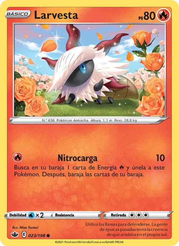 Carta Larvesta de la expansión Reinado Escalofriante, número 23/198