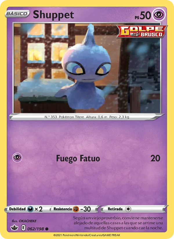 Carta Shuppet de la expansión Reinado Escalofriante, número 62/198
