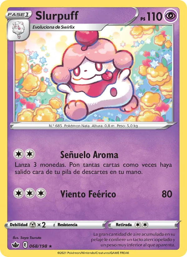 Carta Slurpuff de la expansión Reinado Escalofriante, número 68/198