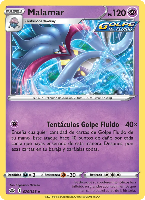 Carta Malamar de la expansión Reinado Escalofriante, número 70/198