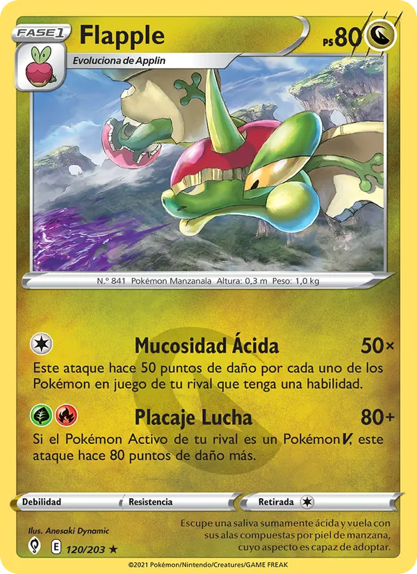 Carta Flapple de la expansión Cielos Evolutivos, número 120/203