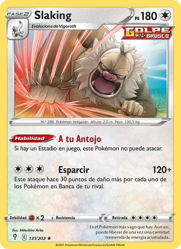 Carta Slaking de la expansión Cielos Evolutivos, número 131/203
