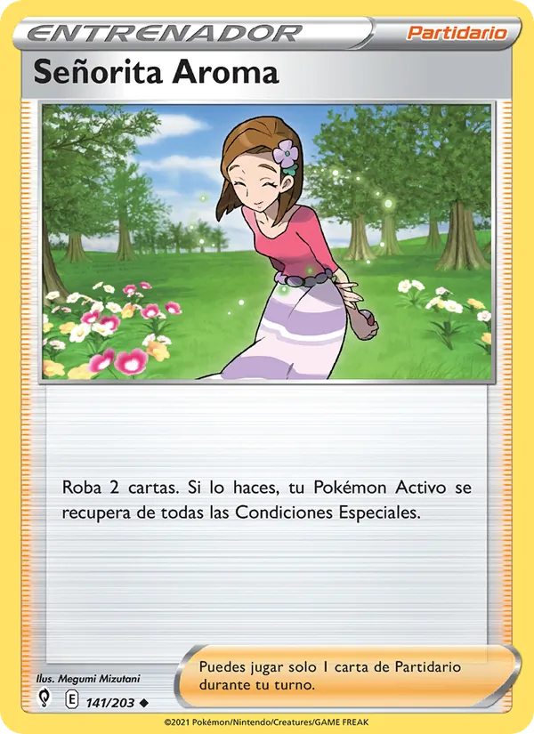 Carta Señorita Aroma de la expansión Cielos Evolutivos, número 141/203