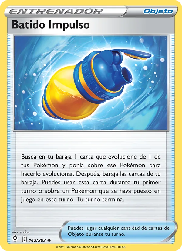 Carta Batido Impulso de la expansión Cielos Evolutivos, número 142/203