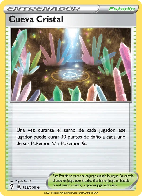 Carta Cueva Cristal de la expansión Cielos Evolutivos, número 144/203
