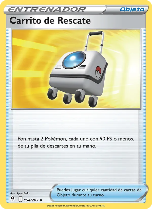 Carta Carrito de Rescate de la expansión Cielos Evolutivos, número 154/203