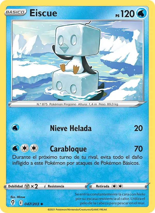Carta Eiscue de la expansión Cielos Evolutivos, número 47/203