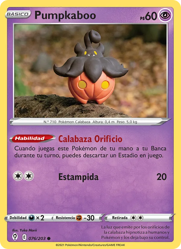 Carta Pumpkaboo de la expansión Cielos Evolutivos, número 76/203