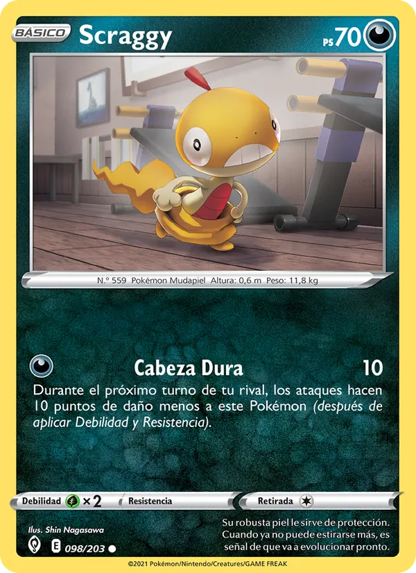 Carta Scraggy de la expansión Cielos Evolutivos, número 98/203