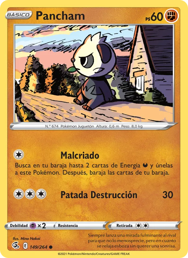 Carta Pancham de la expansión Golpe Fusión, número 149/264