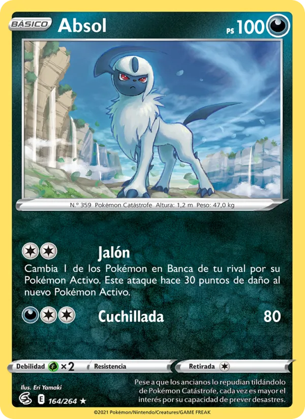 Carta Absol de la expansión Golpe Fusión, número 164/264