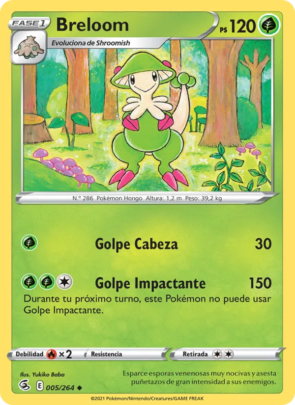 Carta Breloom de la expansión Golpe Fusión, número 5/264