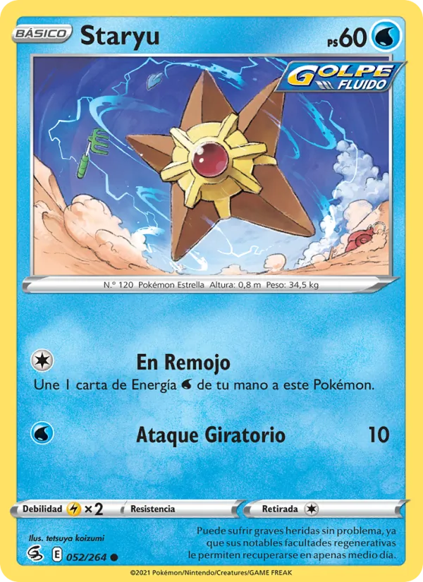 Carta Staryu de la expansión Golpe Fusión, número 52/264