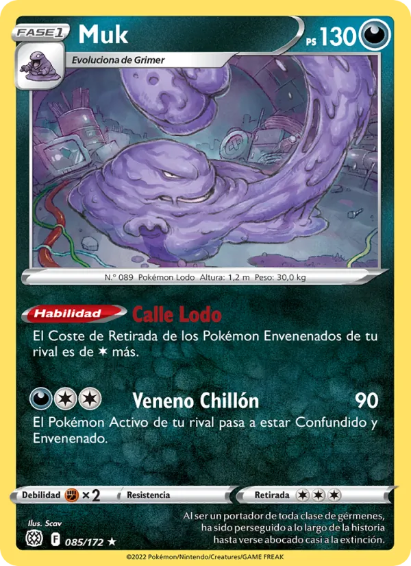 Carta Muk de la expansión Astros Brillantes, número 085/172