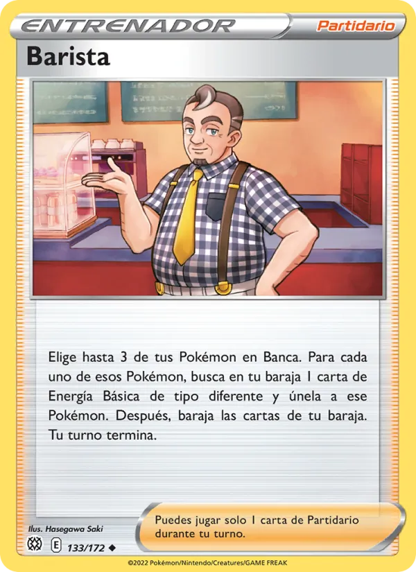 Carta Barista de la expansión Astros Brillantes, número 133/172
