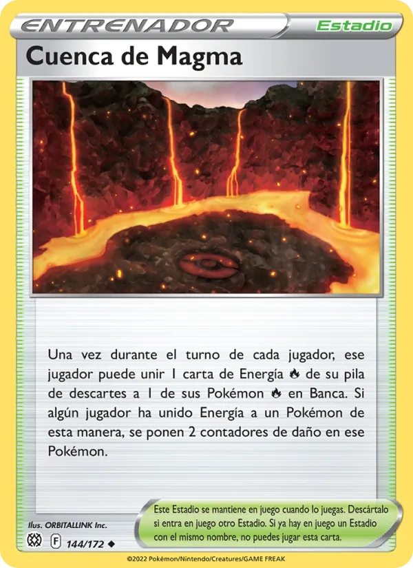 Carta Cuenca de Magma de la expansión Astros Brillantes, número 144/172