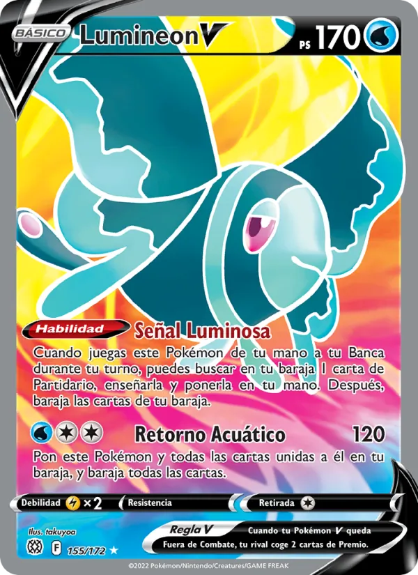Carta Lumineon V de la expansión Astros Brillantes, número 155/172