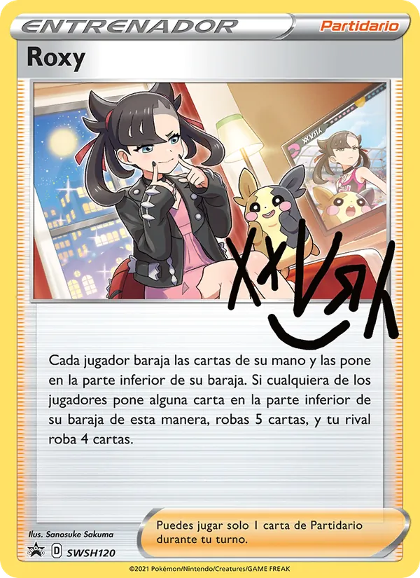 Carta Roxy de la expansión Cartas de promoción ESES, número SWSH120/307
