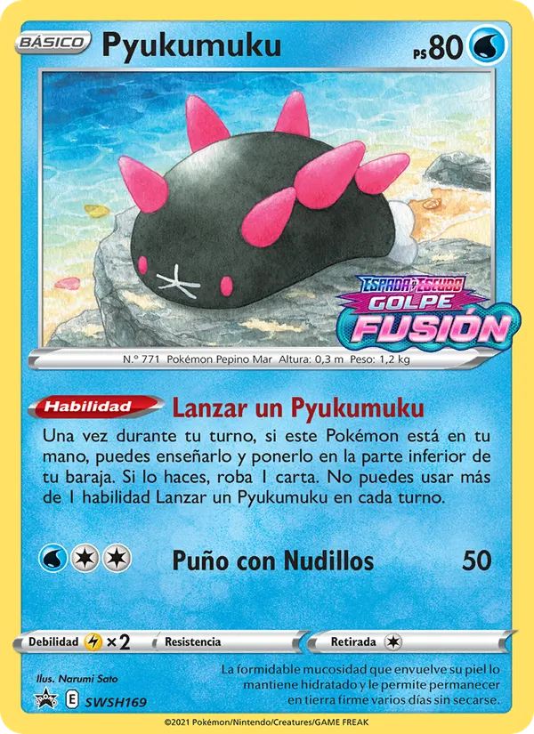Carta Pyukumuku de la expansión Cartas de promoción ESES, número SWSH169/307