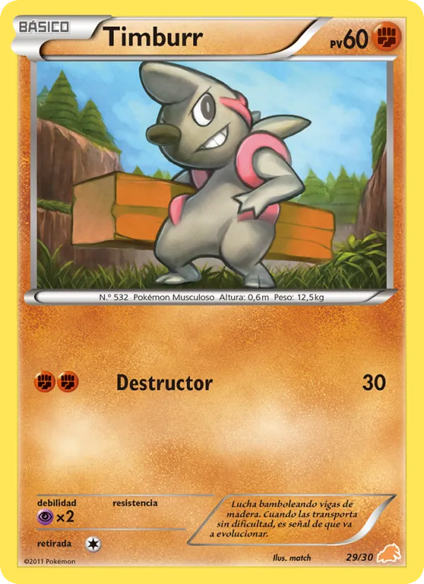 Kartu Timburr dari BW trainer Kit (Excadrill), nomor 29/30