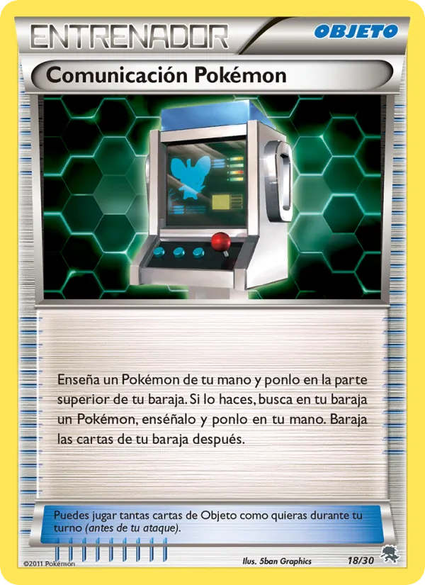 Kaart Pokémon Communication uit BW trainer Kit (Zoroark), nummer 18/30
