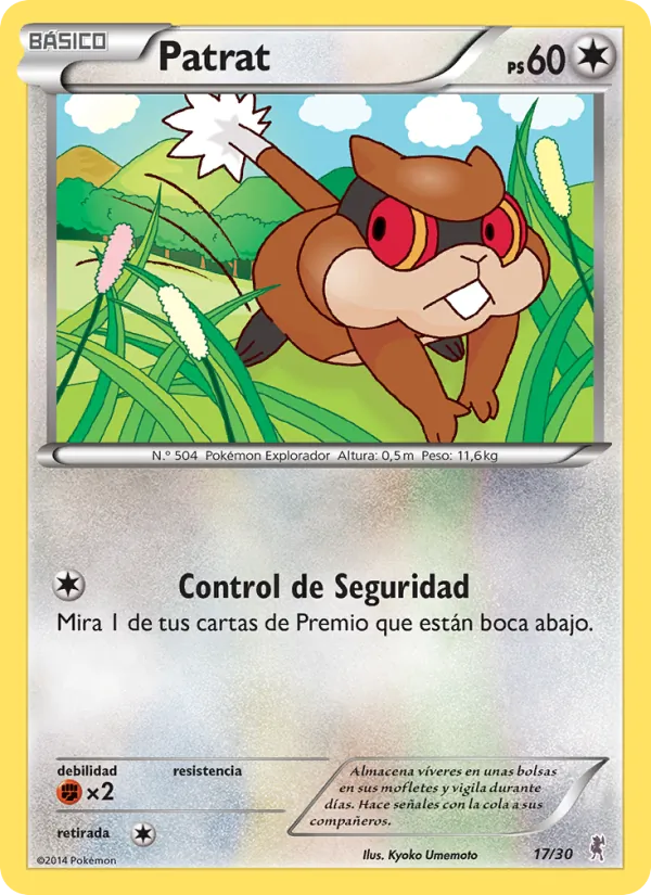 Carta Patrat de la expansión Kit de Entrenador XY (Bisharp), número 17/30