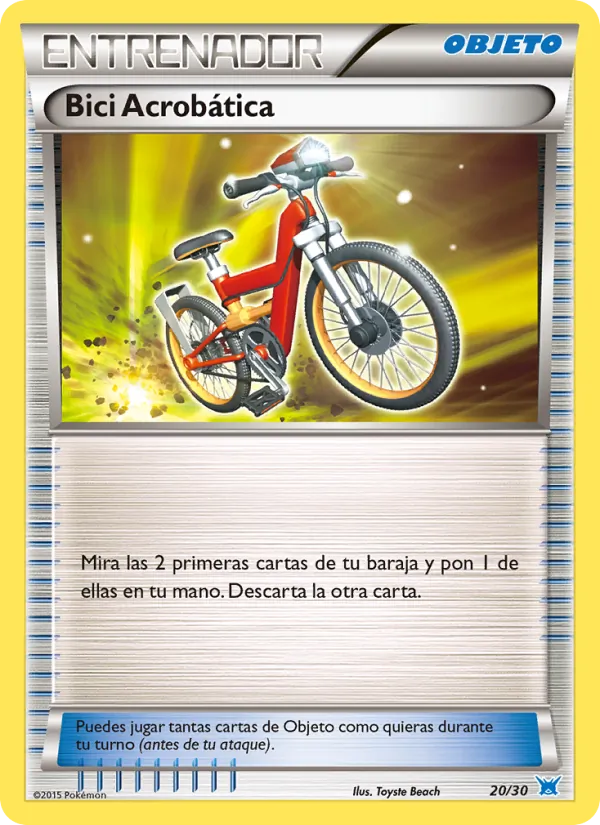 Carta Bici Acrobática de la expansión Kit de Entrenador XY (Latios), número 20/30
