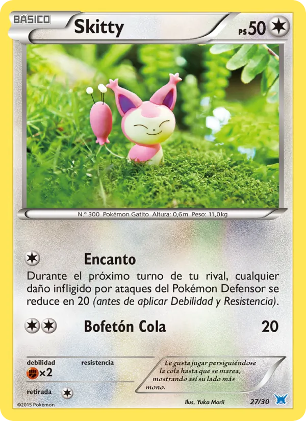 Carta Skitty de la expansión Kit de Entrenador XY (Latios), número 27/30