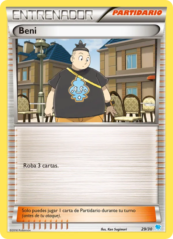 Carta Beni de la expansión Kit de Entrenador XY (Suicune), número 29/30